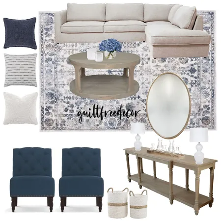Farmhouse Traditional Living Room Interior Design Mood Board by guiltfreedecor on Style Sourcebook