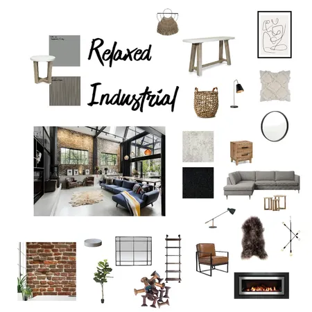 Relaxed Industrial Interior Design Mood Board by cenla72@yahoo.com on Style Sourcebook