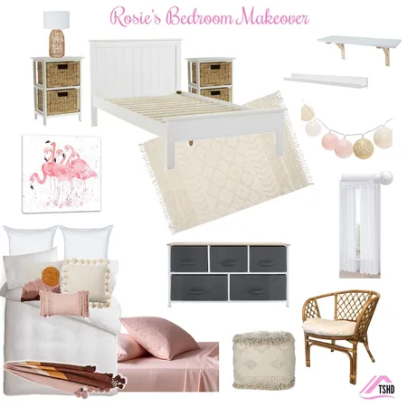 Rosie's Room Makeover Interior Design Mood Board by stylishhomedecorator on Style Sourcebook
