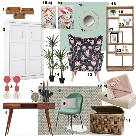 Complementary Study/Guest Room Interior Design Mood Board by Linsey on Style Sourcebook