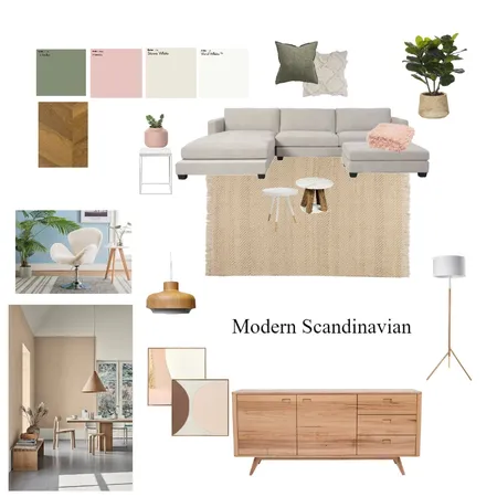 Living Room modern Scandinavian Interior Design Mood Board by Stella on Style Sourcebook