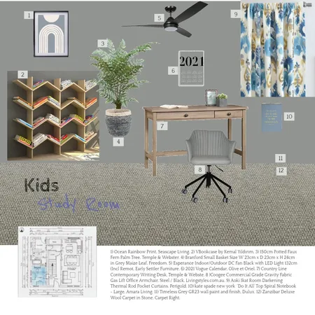 Study Interior Design Mood Board by Michelle Green on Style Sourcebook