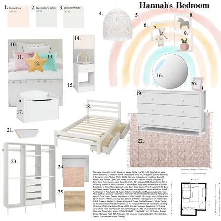 Hannahs bedroom Interior Design Mood Board by kcogden on Style Sourcebook
