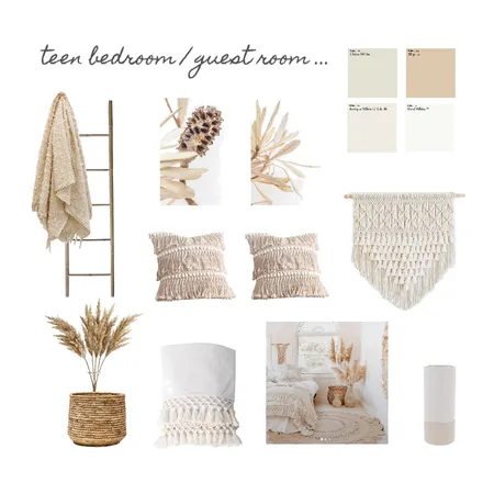 Teen Bedroom / Guest Room Interior Design Mood Board by lmg interior + design on Style Sourcebook