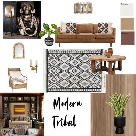 Modern Tribal Interior Design Mood Board by KirstenK on Style Sourcebook