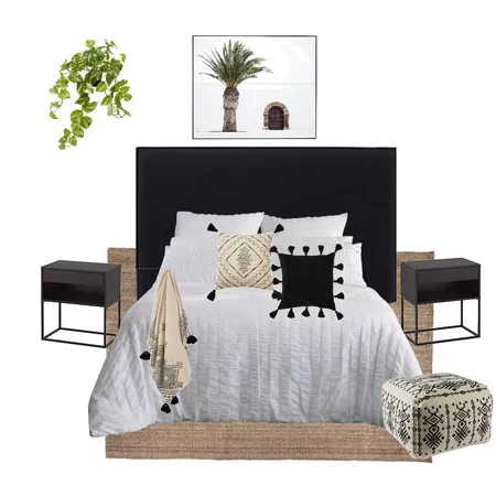 bedroom black bed V2 Interior Design Mood Board by AmberinAmberton on Style Sourcebook