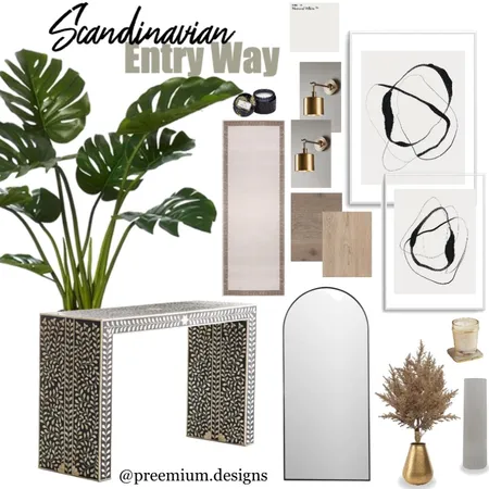 Scandinavian Entry Way Interior Design Mood Board by Preemium Designs on Style Sourcebook