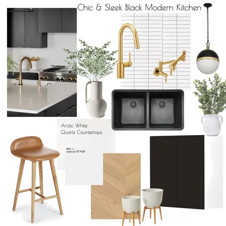 Chic & Sleek Black Modern Kitchen Interior Design Mood Board by carolynstevenhaagen on Style Sourcebook