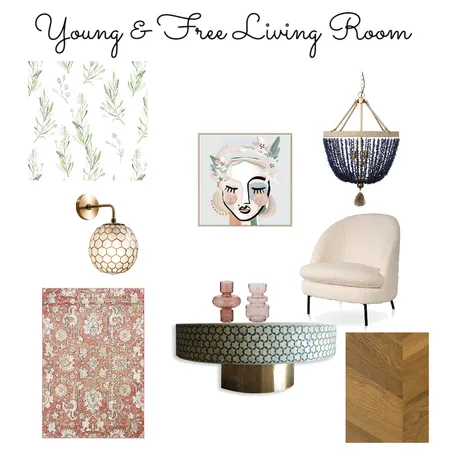 Young & Free Living Room Interior Design Mood Board by The Slash Studio on Style Sourcebook