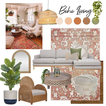 Boho Living Interior Design Mood Board by Alexandra Antoniou on Style Sourcebook