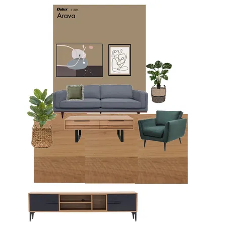 brown wall living room Interior Design Mood Board by Roncha on Style Sourcebook
