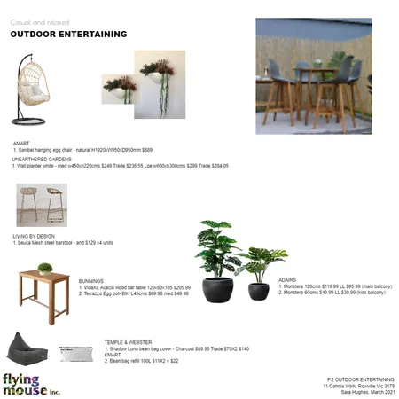 Sara - P2. Outdoor Entertaining Interior Design Mood Board by Flyingmouse inc on Style Sourcebook