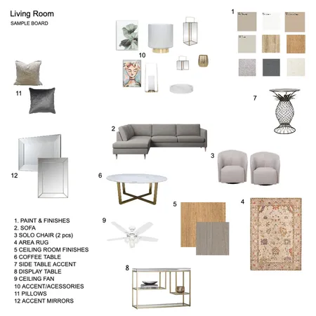 SAMPLE BOARD LIVING ROOM Interior Design Mood Board by monicalouisedy on Style Sourcebook