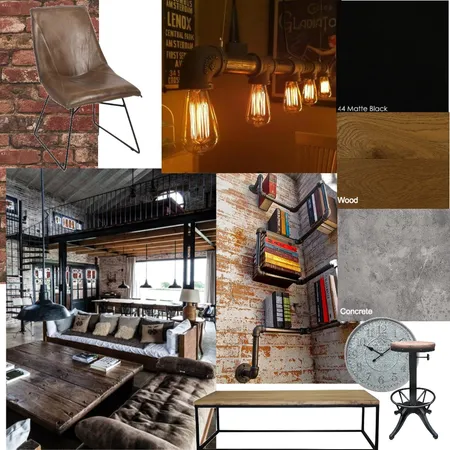industrial Interior Design Mood Board by RobynsRooms on Style Sourcebook