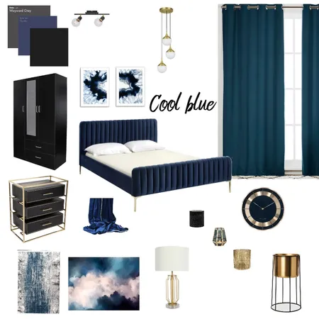 Cool blue room Interior Design Mood Board by Amadeus on Style Sourcebook