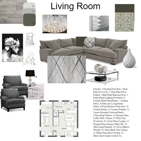 Living Room Interior Design Mood Board by Tekla on Style Sourcebook