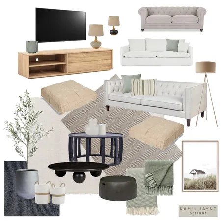 Contemporary Farmhouse Living Interior Design Mood Board by Kahli Jayne Designs on Style Sourcebook