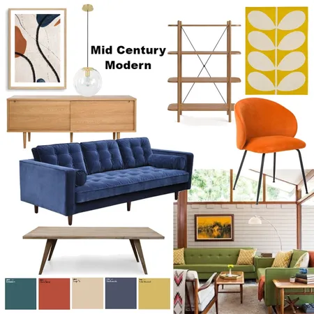 Mid Century Modern Interior Design Mood Board by Studio By Design on Style Sourcebook