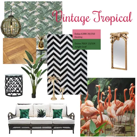 Vintage Tropical Interior Design Mood Board by Catherine Hamilton on Style Sourcebook