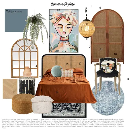 Bohemian Rapture Interior Design Mood Board by be elle interiors on Style Sourcebook