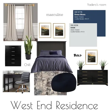 West End Residence- Yadero's Room Interior Design Mood Board by Autumnakadunn on Style Sourcebook