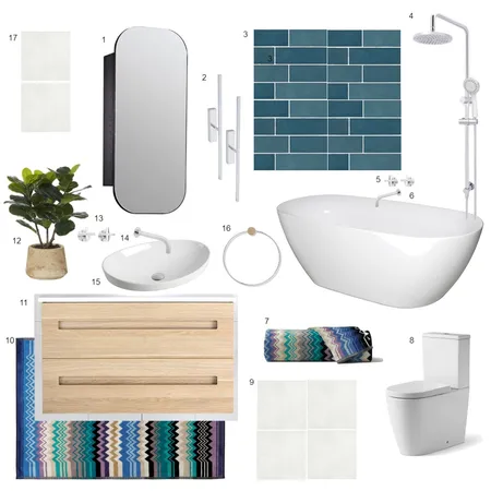 Fleming Bathroom Interior Design Mood Board by Lisa Fleming on Style Sourcebook