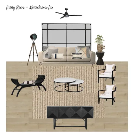 Living Room - Monochrome Lux Interior Design Mood Board by Casa Macadamia on Style Sourcebook