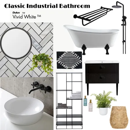 Classic Industrial Bathroom Interior Design Mood Board by Azure on Style Sourcebook