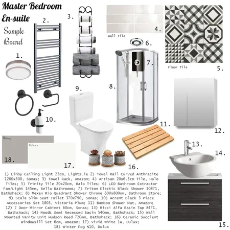 En-Suite Sample Board Interior Design Mood Board by LisaHarrington on Style Sourcebook