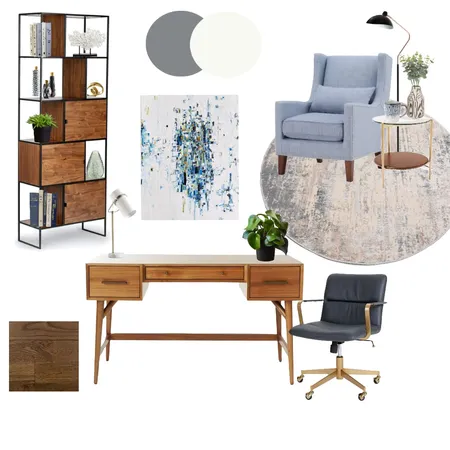 Mid-century modern study Interior Design Mood Board by Petra Hribova on Style Sourcebook