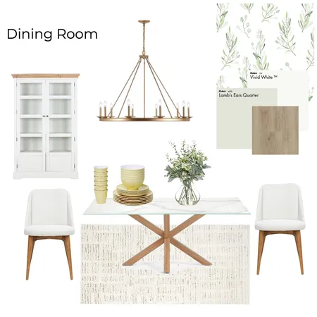 Monochromatic Green Dining Room Interior Design Mood Board by Madeline Campbell on Style Sourcebook