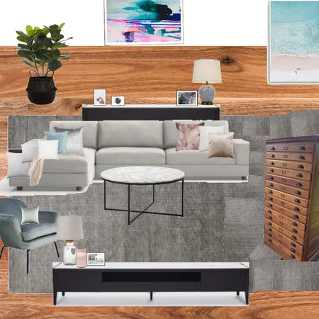 Living room pink/aqua Interior Design Mood Board by JClivingroom on Style Sourcebook