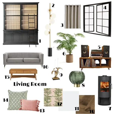 Living Room Sample Board Interior Design Mood Board by Fanny Lambotte on Style Sourcebook