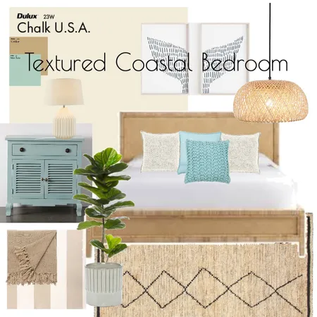 Textured Coastal Bedroom Interior Design Mood Board by Annemarie de Vries on Style Sourcebook