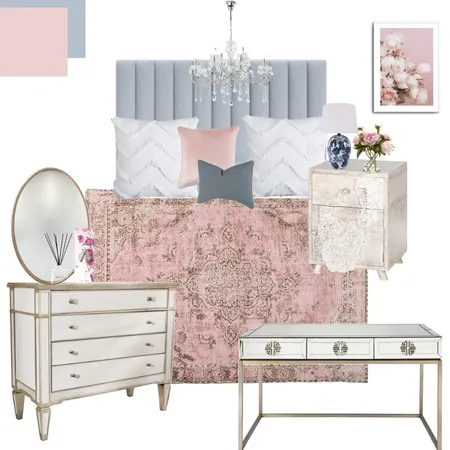 Pink and Blue Mood Interior Design Mood Board by Maegan Perl Designs on Style Sourcebook
