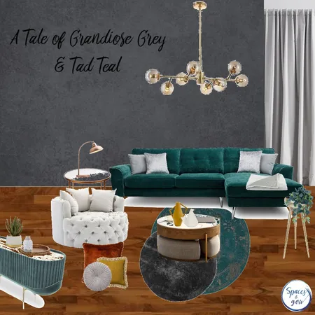 A Tale of Grandiose Grey & Tad Teal Interior Design Mood Board by Spaces&You on Style Sourcebook
