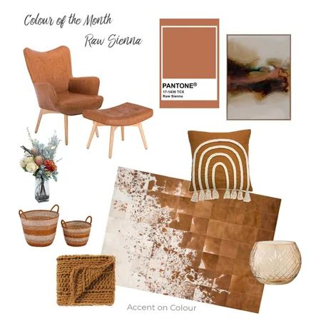 Colour of the Month - Raw Sienna Interior Design Mood Board by Accent on Colour on Style Sourcebook