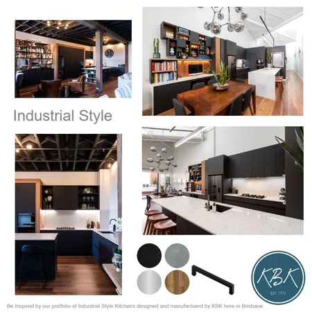 KBK Industrial Style Kitchen Interior Design Mood Board by anneellard on Style Sourcebook