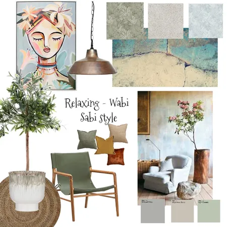 Relaxing - Wabi Sabi style Interior Design Mood Board by Rachael Woodham on Style Sourcebook
