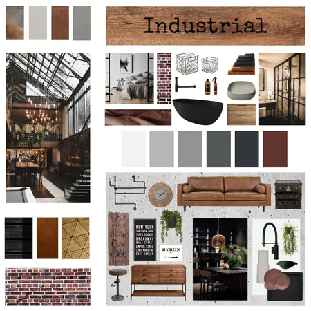 Industrial Mood Board Interior Design Mood Board by sanderson8177 on Style Sourcebook