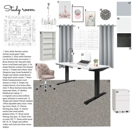 study room mood board Interior Design Mood Board by jenniferli1099 on Style Sourcebook