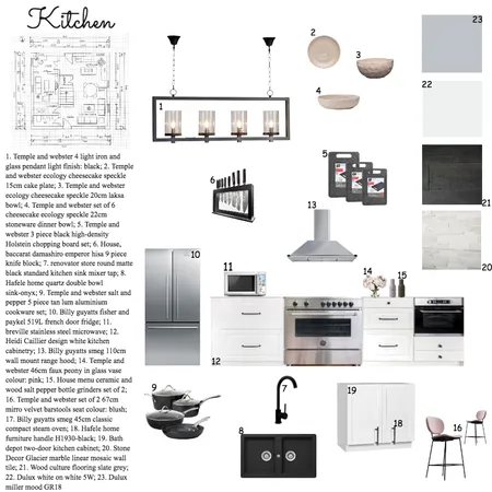 kitchen mood board Interior Design Mood Board by jenniferli1099 on Style Sourcebook