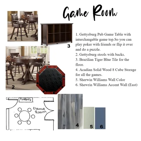 Game Room Interior Design Mood Board by amrmyers@gmail.com on Style Sourcebook