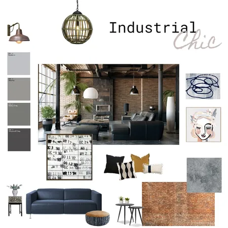 Industrial Chic Interior Design Mood Board by akinder on Style Sourcebook