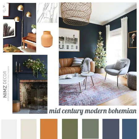 MCMBoho Interior Design Mood Board by NIMZDECOR on Style Sourcebook