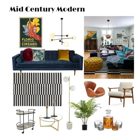 Mid Century Modern 4 Interior Design Mood Board by Tennille on Style Sourcebook