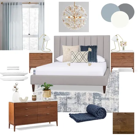 Mid-century modern guest room Interior Design Mood Board by Petra Hribova on Style Sourcebook