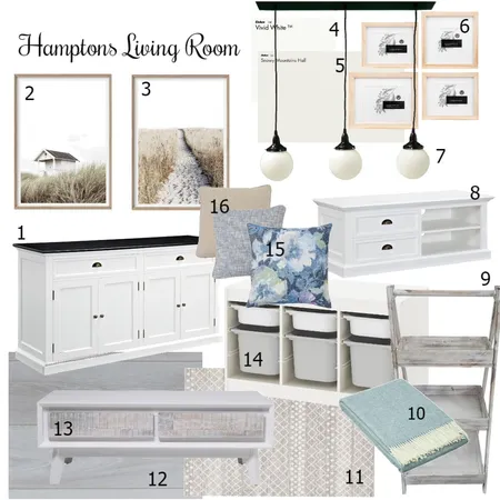 Hamptons Living Room Interior Design Mood Board by kittycat52 on Style Sourcebook