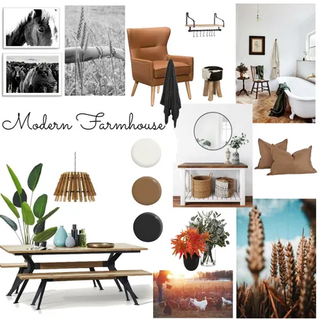 Modern Farmhouse Interior Design Mood Board by nourtareka on Style Sourcebook