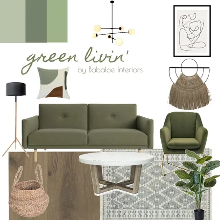 green living room Interior Design Mood Board by Babaloe Interiors on Style Sourcebook